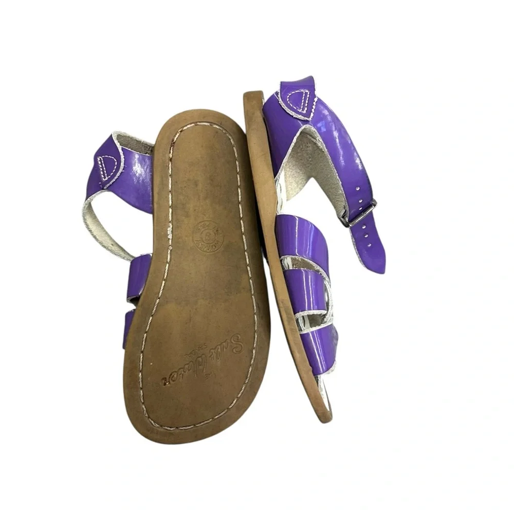 Salt Water Original Sandals Shiny Purple‎ Leather Toddler Size 9